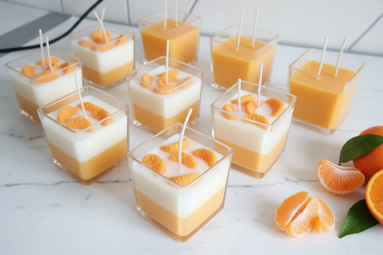 Bougies en création – Lueur Pastel