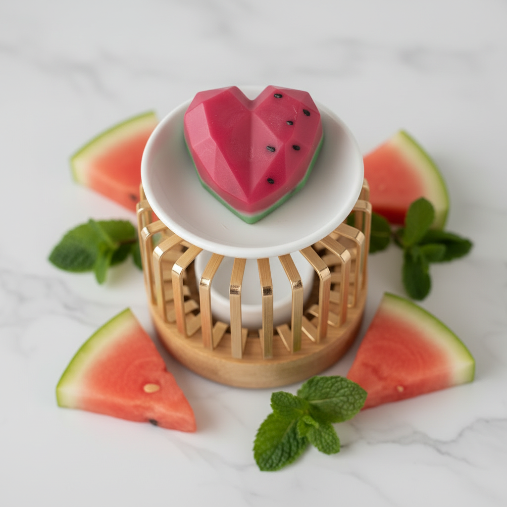 Fondant pastèque satiné rapproché