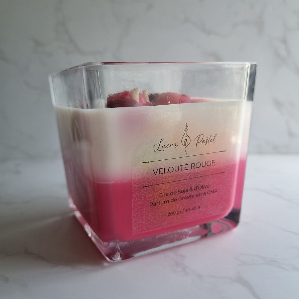 Imparfaite Bougie Velouté Rouge
