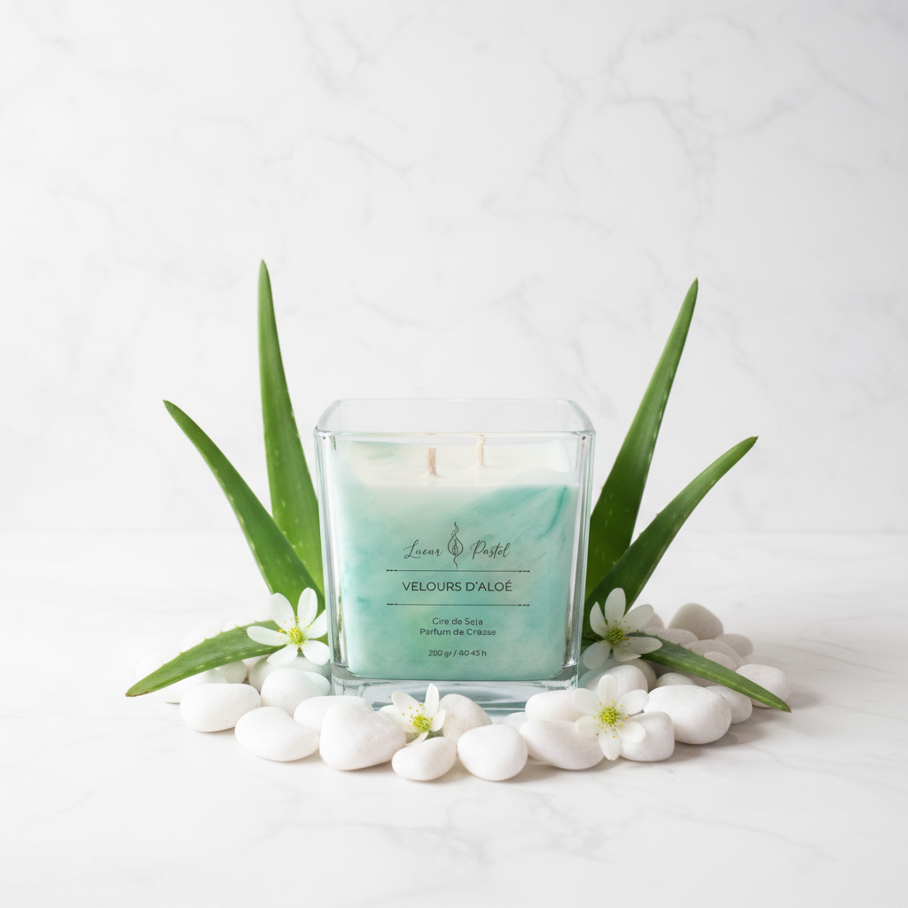 Velours d'Aloé marbré – de face